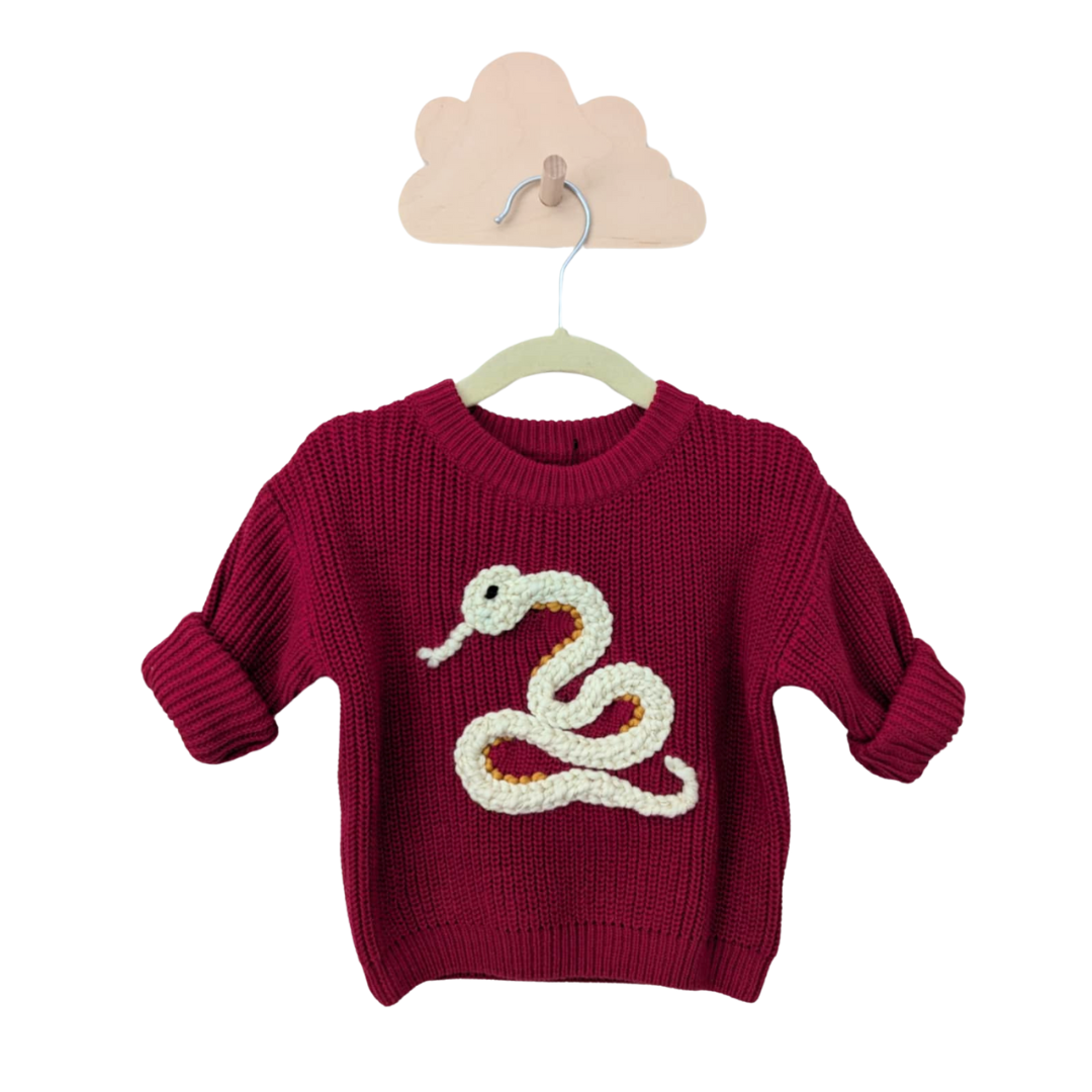 Red sweater 6-9 months - Year of the Snake