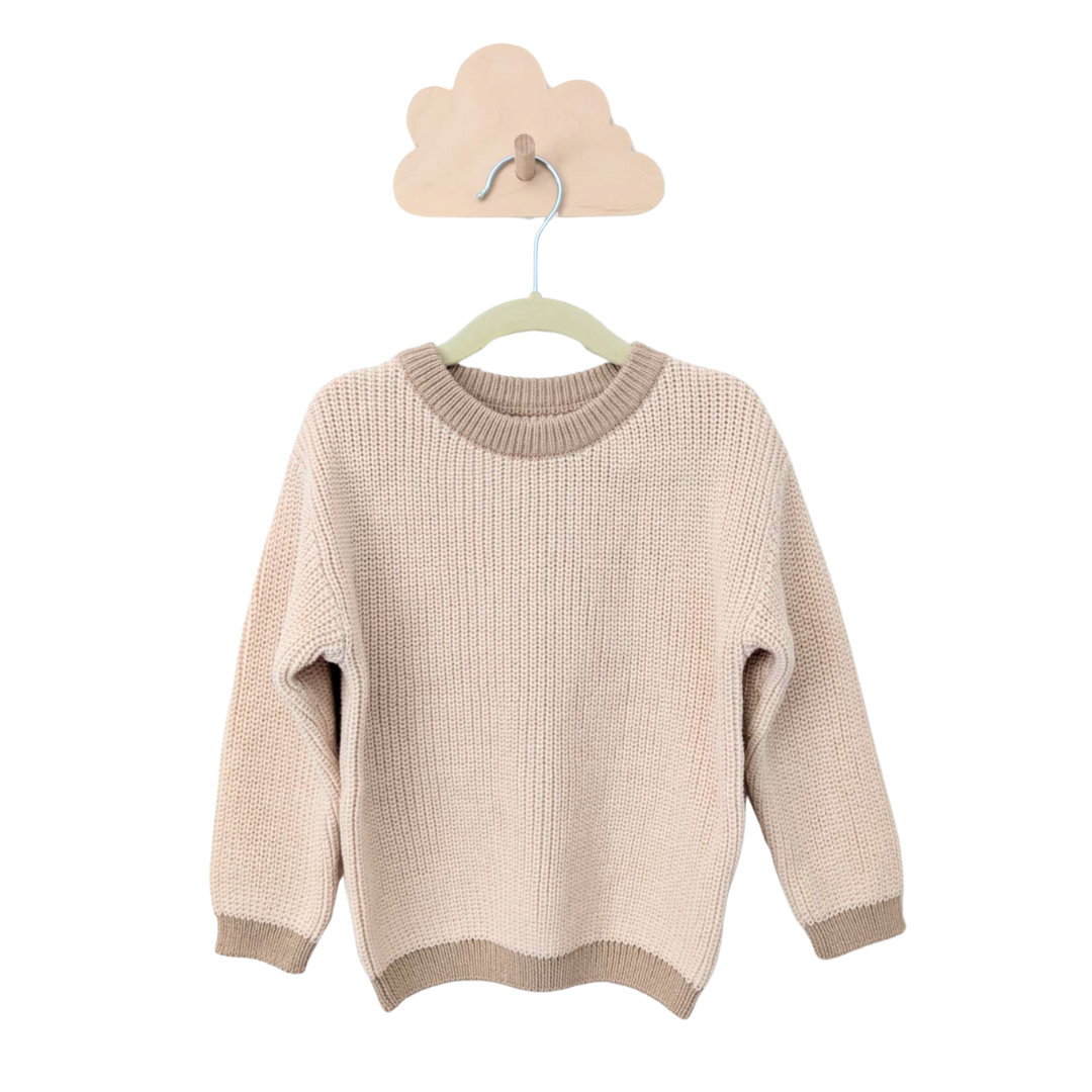 Personalized knit sweater - ALMOND