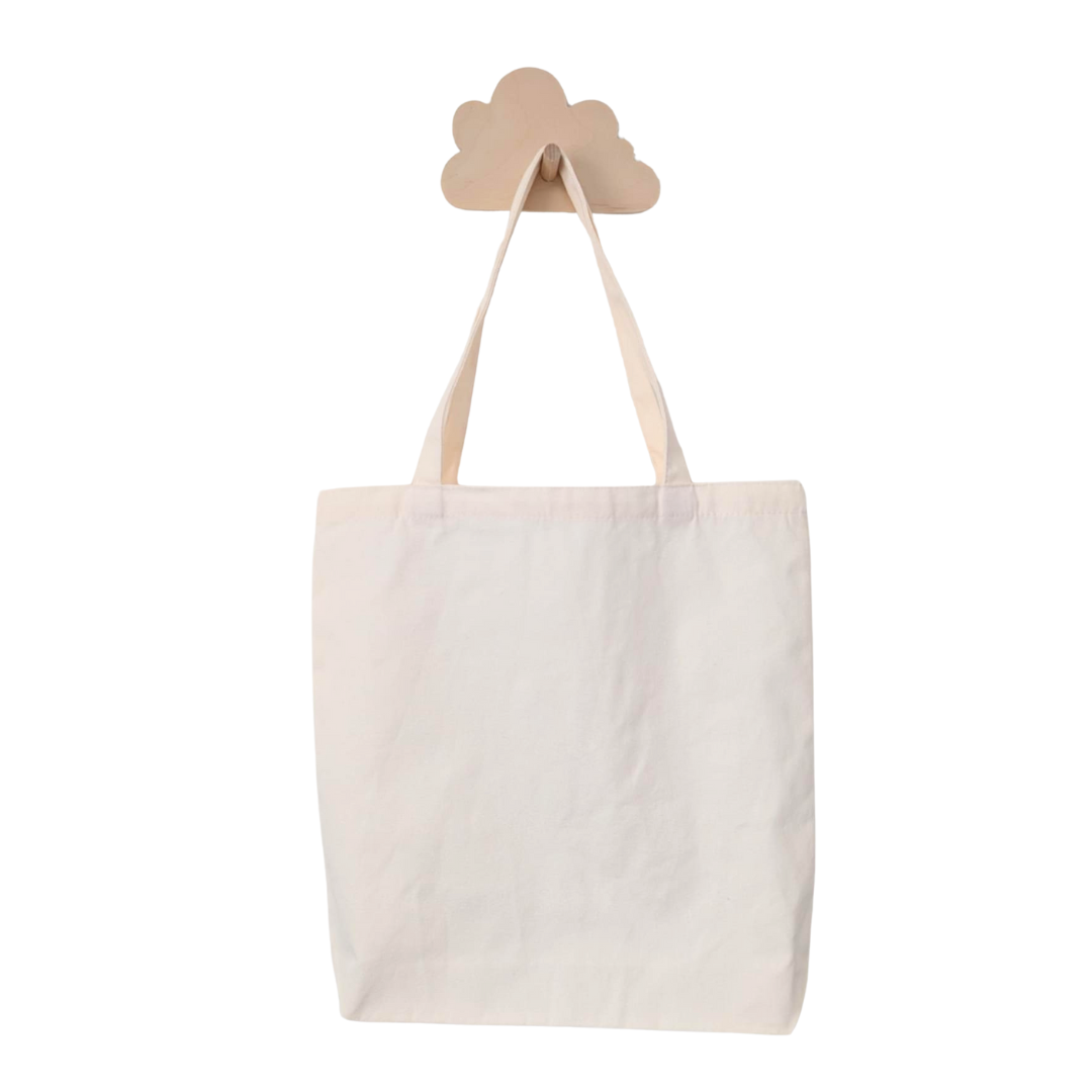 Custom handwriting canvas tote bag