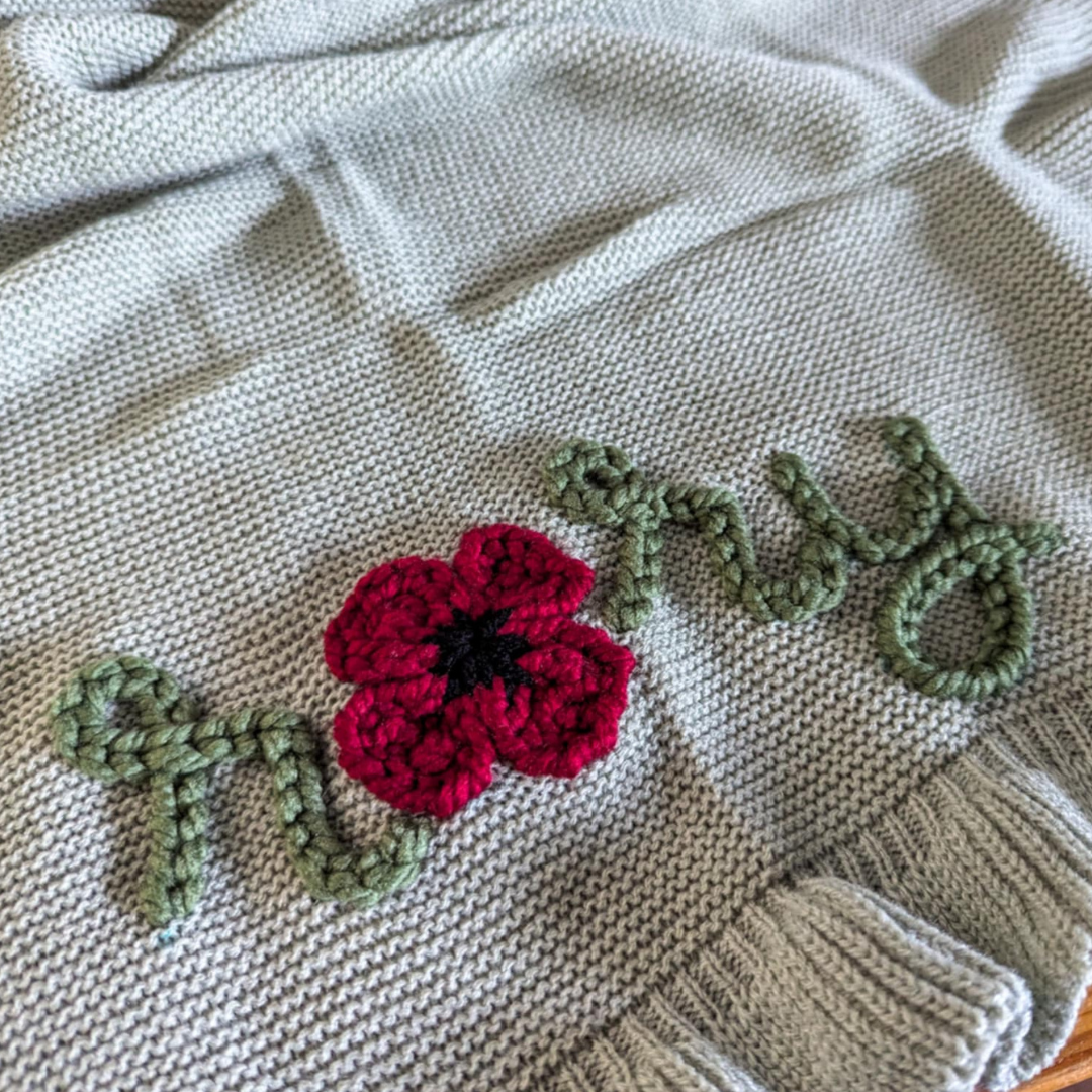 Personalized Ruffle Blanket