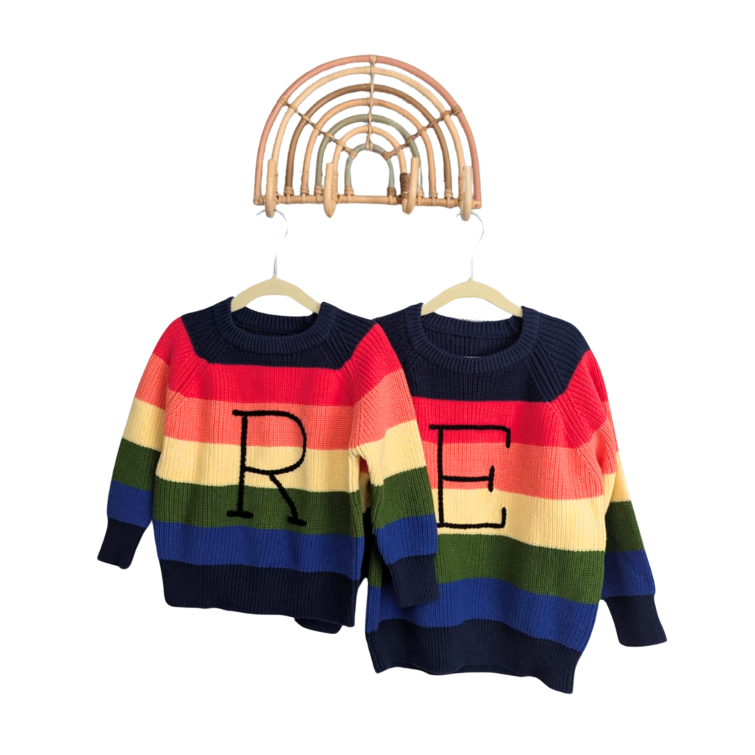 Personalized knit sweater - RAINBOW