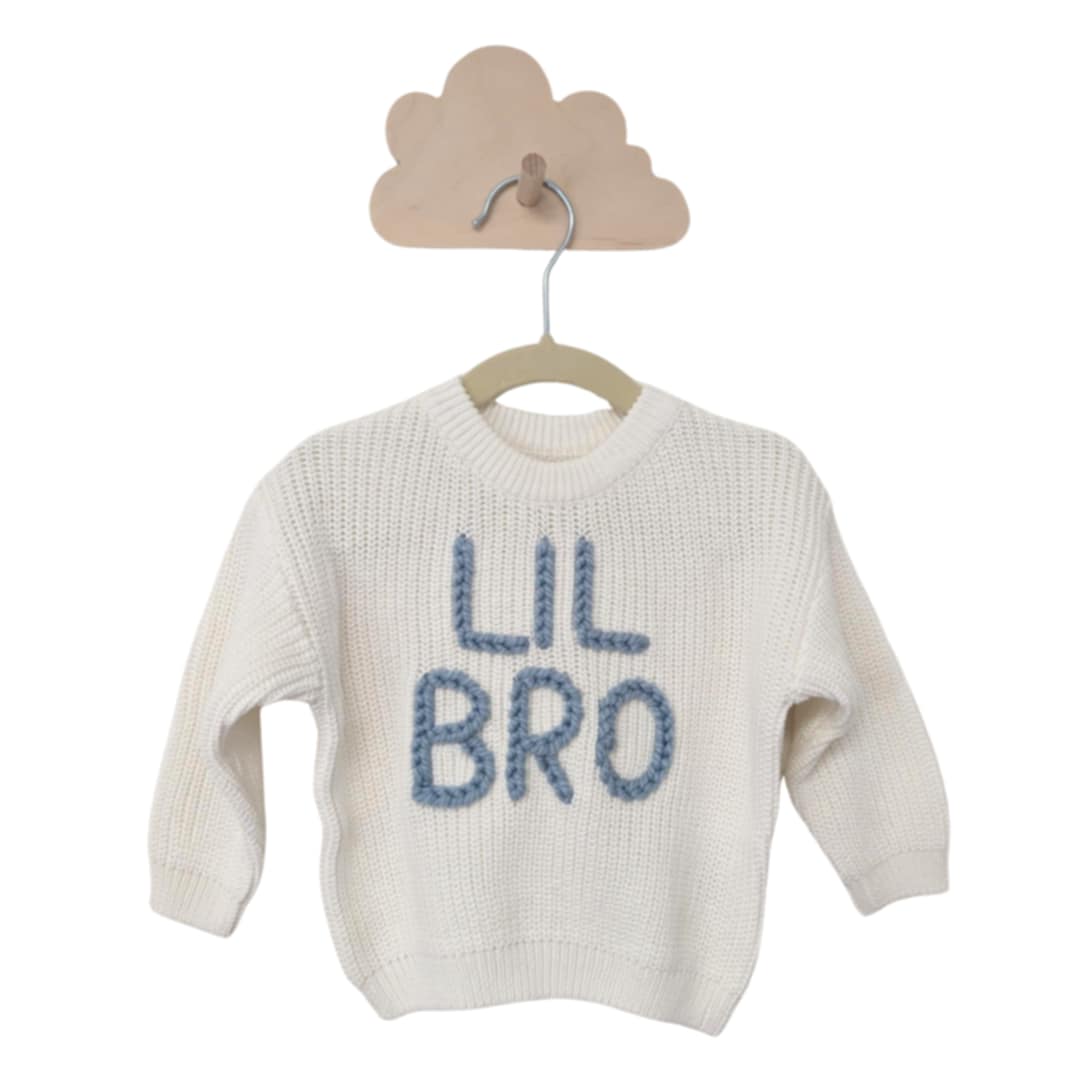 Personalized knit sweater - MARSHMALLOW