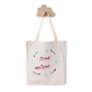 Custom handwriting canvas tote bag