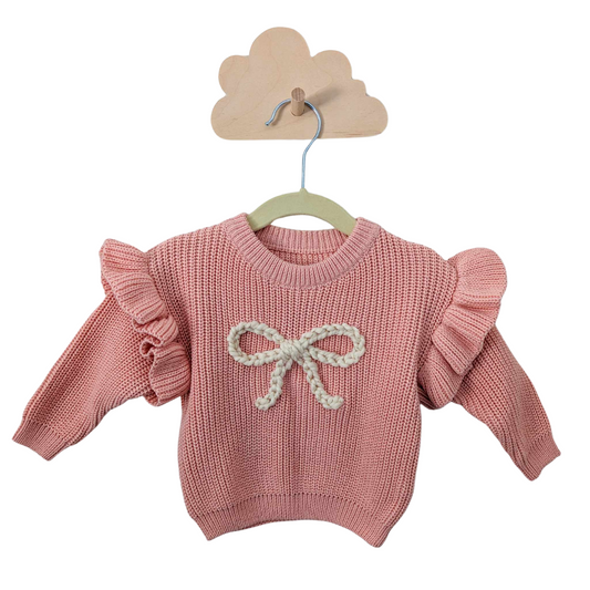 Ruffles Sweater with Bow (0-6 mo)