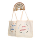 Custom handwriting canvas tote bag