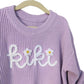 Personalized knit sweater - ORCHID