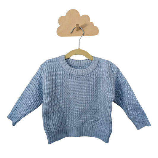 Personalized Knit Sweater - SKY 12-18 months