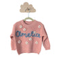 Personalized knit sweater - COTTON CANDY