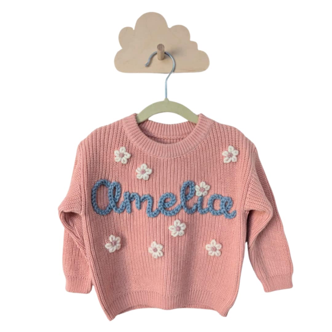 Personalized knit sweater - COTTON CANDY