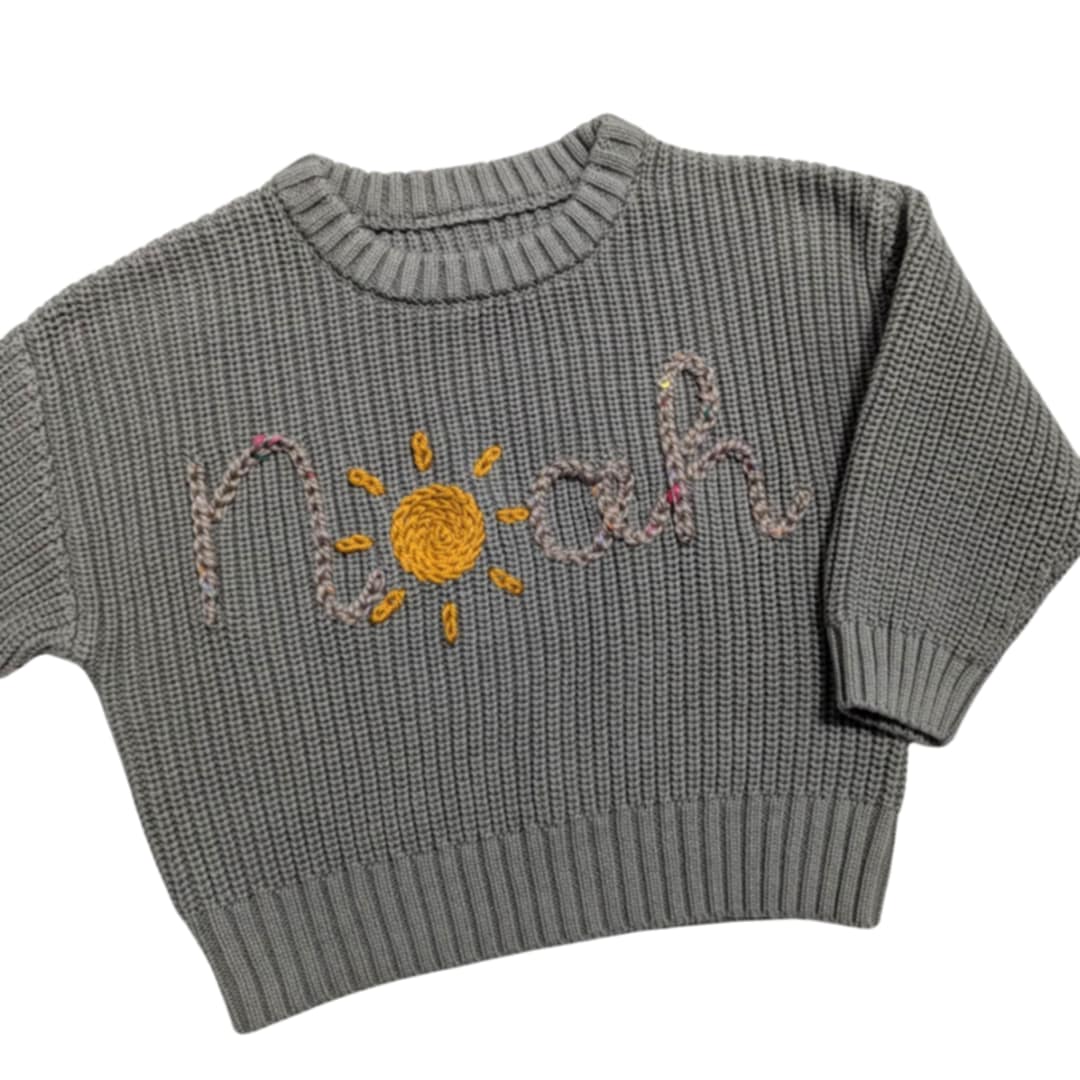 Personalized knit sweater - OLIVE