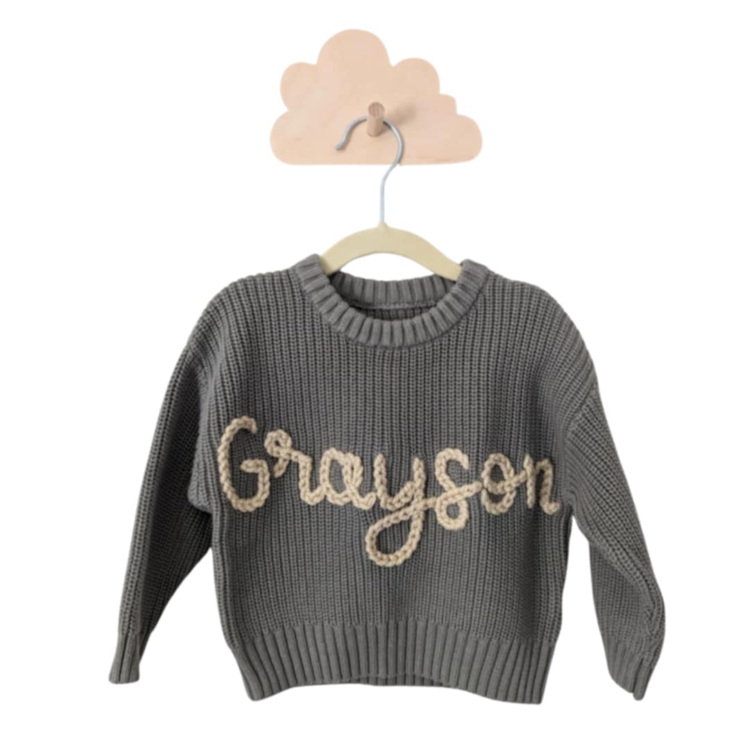 Personalized knit sweater - OLIVE