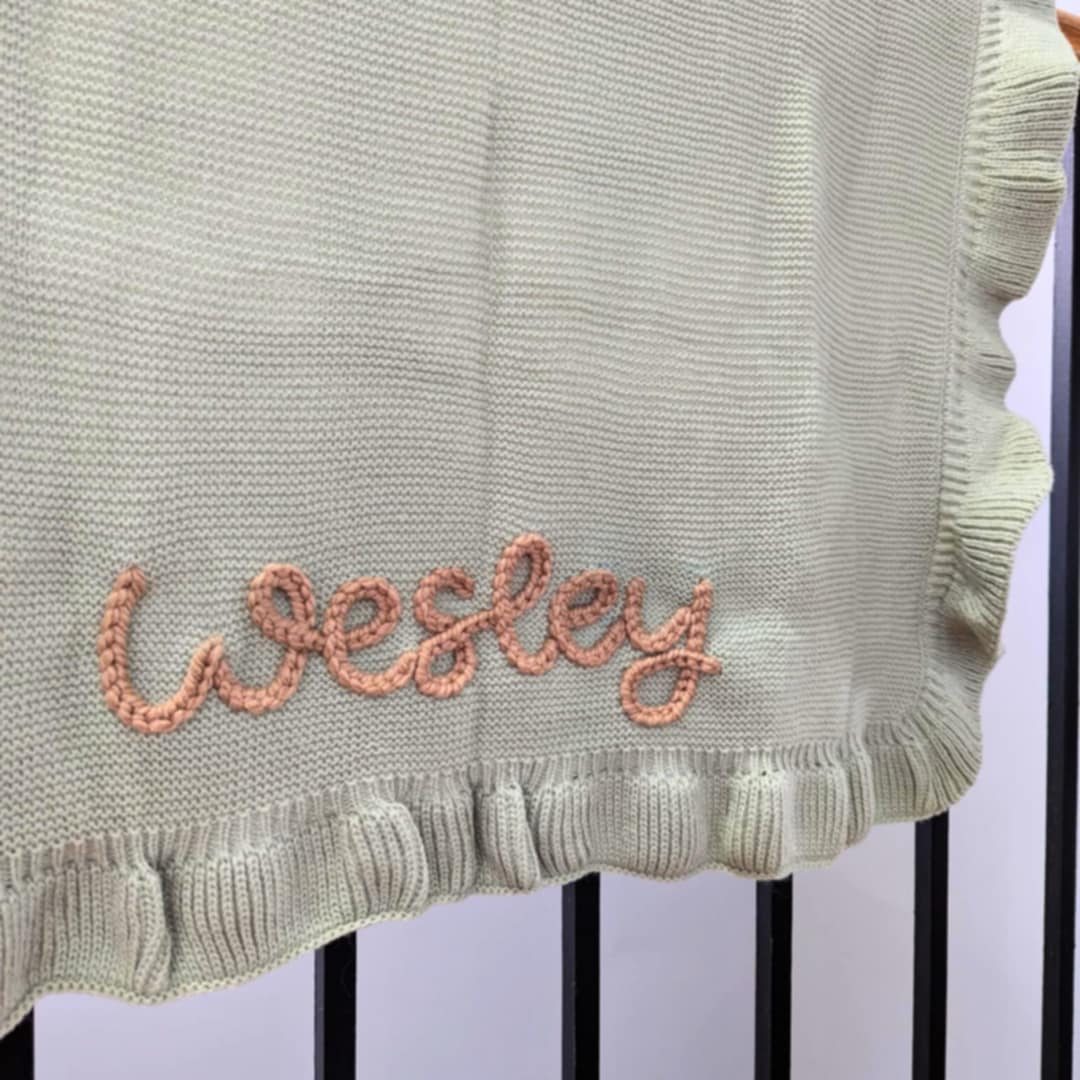 Personalized Ruffle Blanket