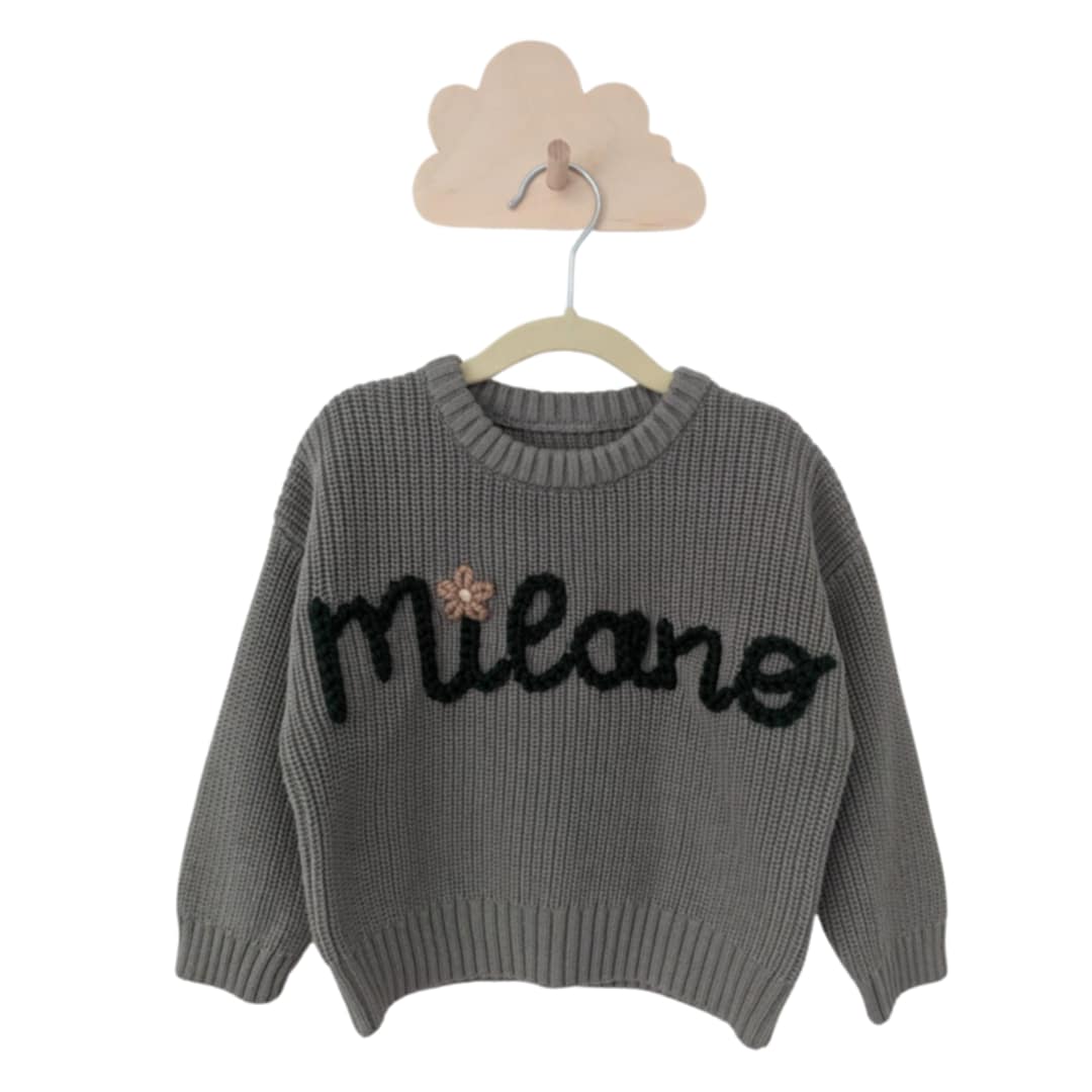Personalized knit sweater - OLIVE