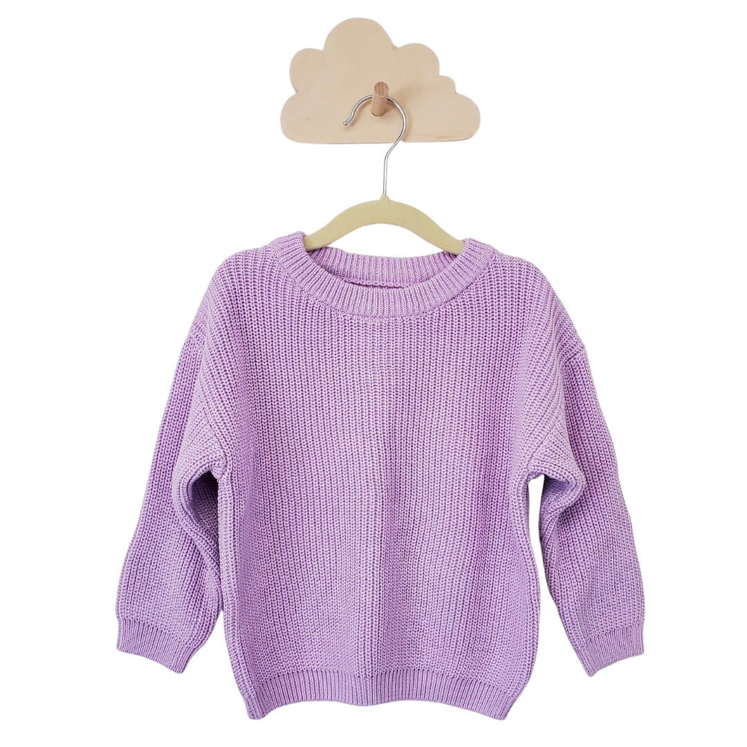 Personalized knit sweater - ORCHID