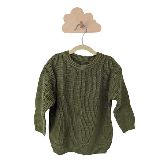 Personalized knit sweater - EVERGREEN