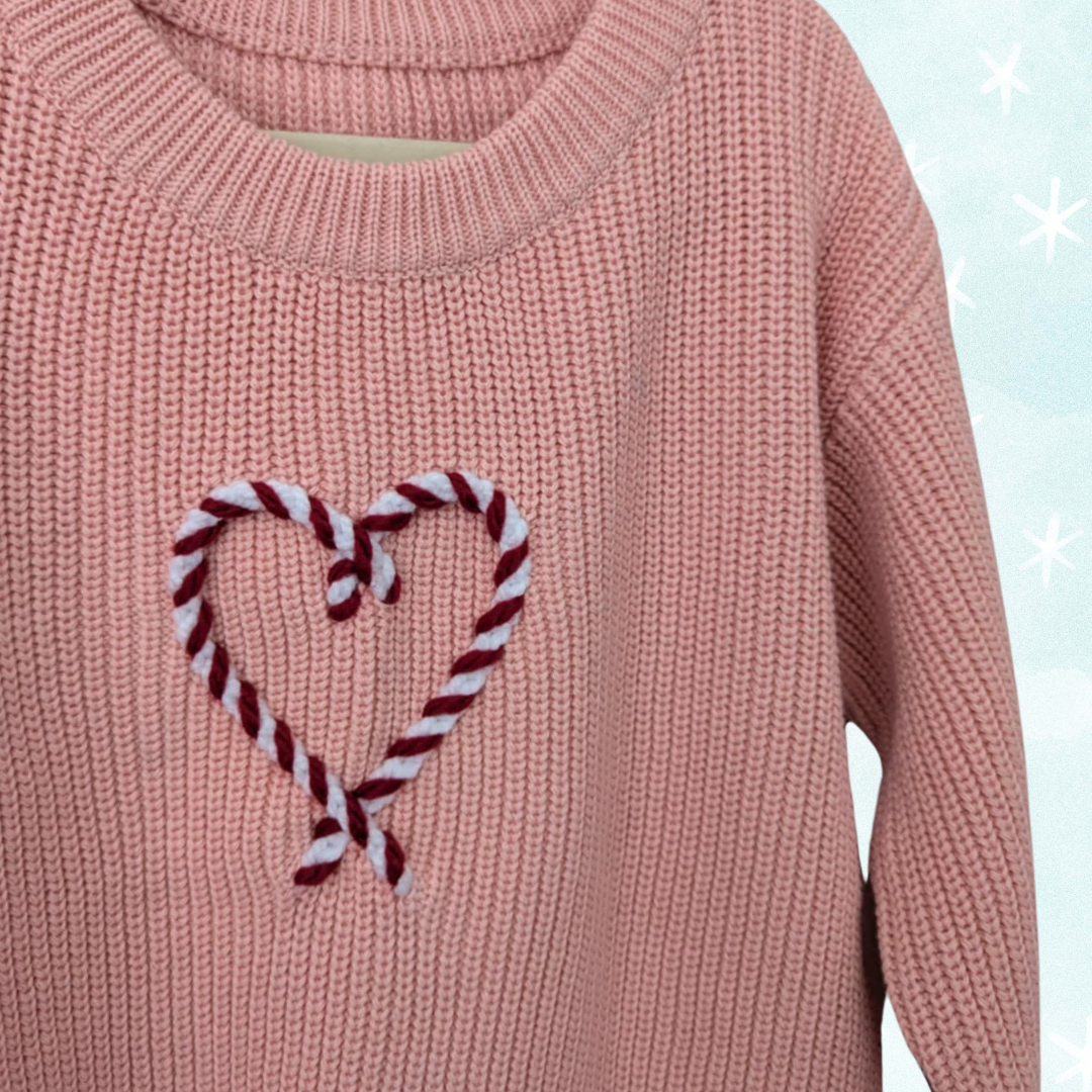 Cotton Candy 5T - Candy Cane Heart