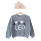 Personalized knit sweater - LARKSPUR