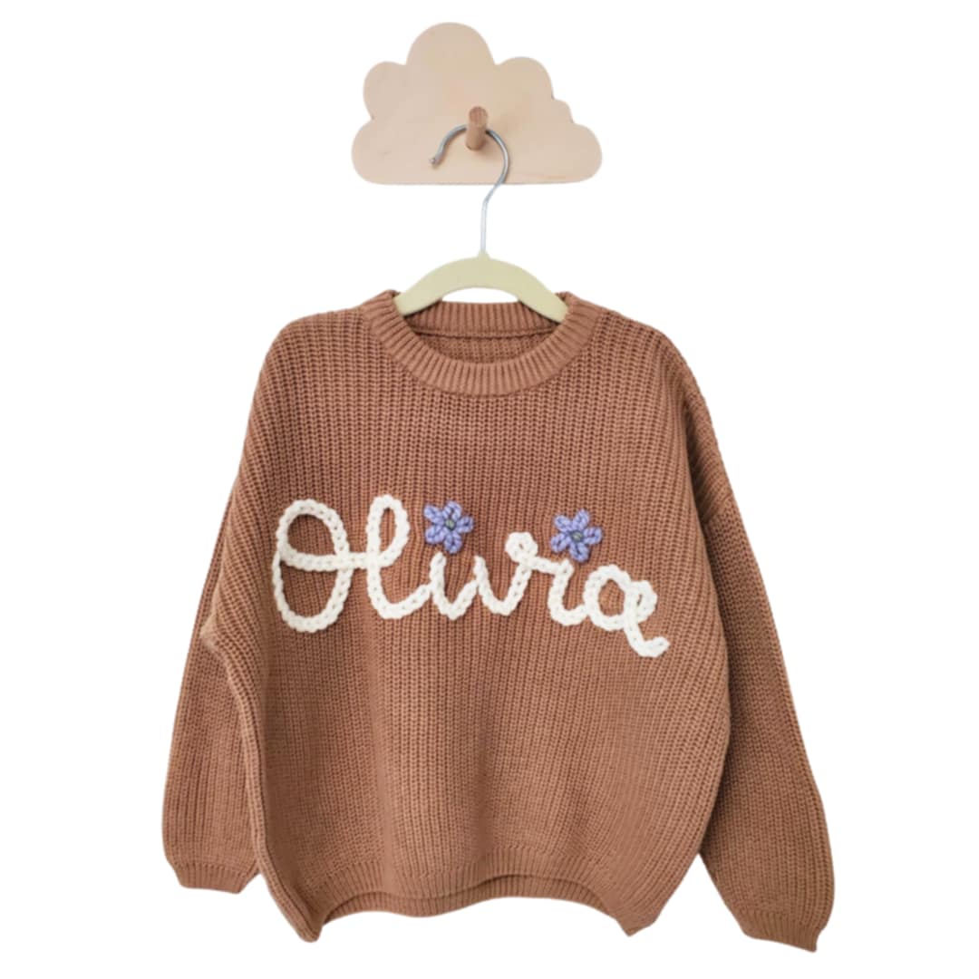 Personalized knit sweater - LATTE