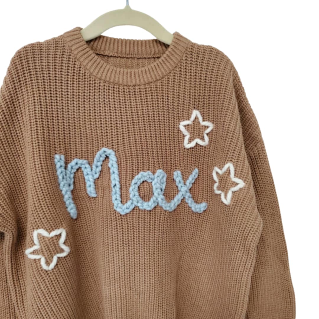 Personalized knit sweater - LATTE