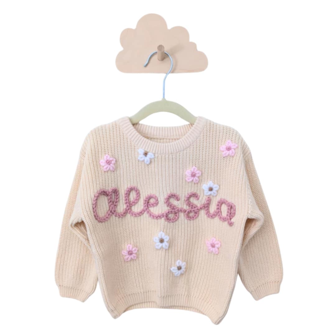 Personalized knit sweater - HYDRANGEA