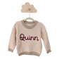 Personalized knit sweater - ALMOND