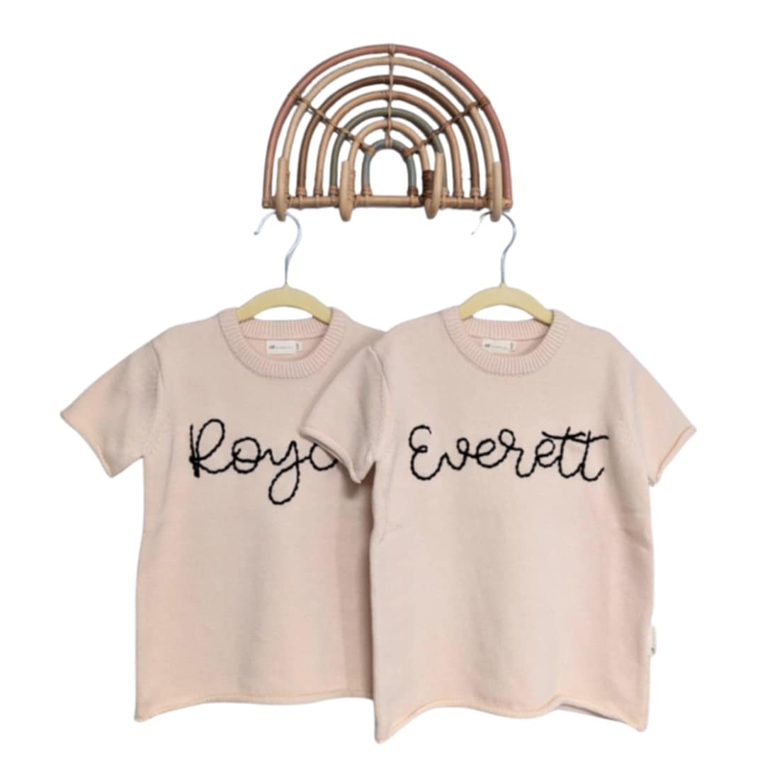Personalized knit tee - SHORTBREAD